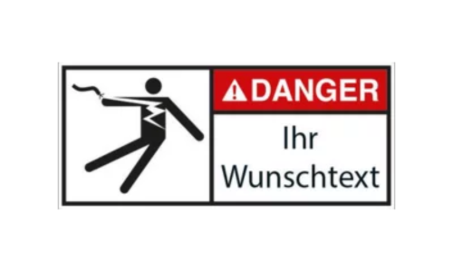 Individuelles Produktsicherheitsschild nach ANSI und UL