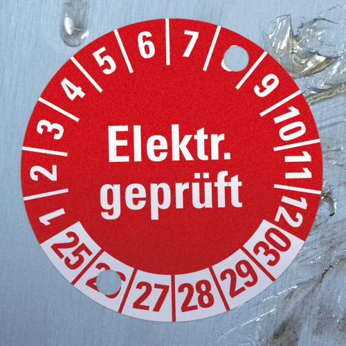Prüfplaketten elektrisch geprüft Prüfplaketten elektrisch geprüft
