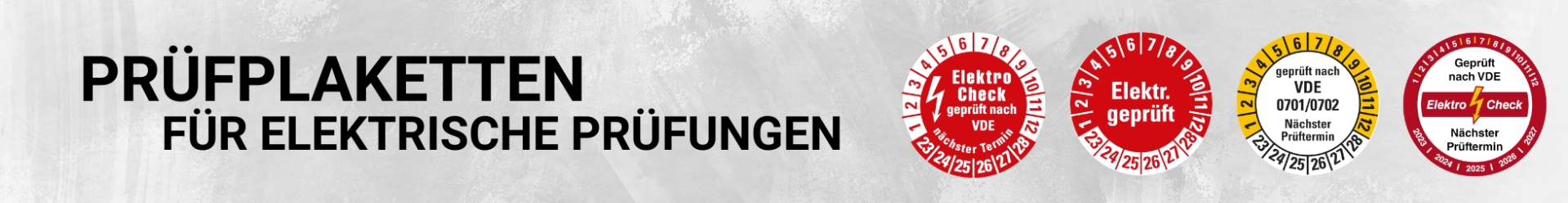 Prüfplaketten für elektrische Prüfungen - Jetzt online bestellen bei HEIN