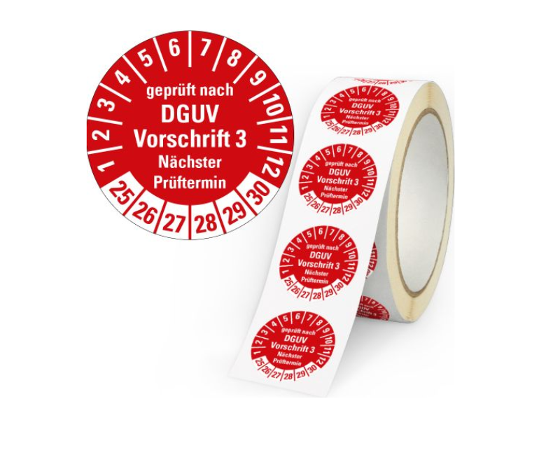 Prüfplakette DGUV