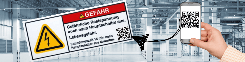 QR Code Aufkleber Produktdarstellung