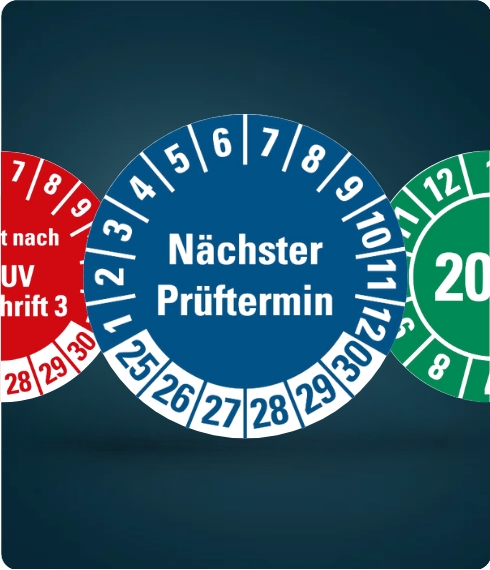 Prüfplaketten für jeden Bedarf
