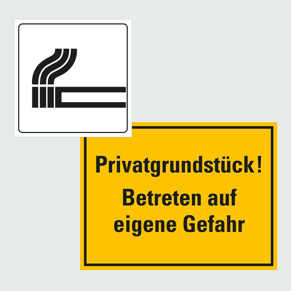 Hauptbild der Kategorie Hinweisschilder für Betriebgelände und Zutritte: Klicken Sie auf das Bild, um zur Produktliste zu gelangen.