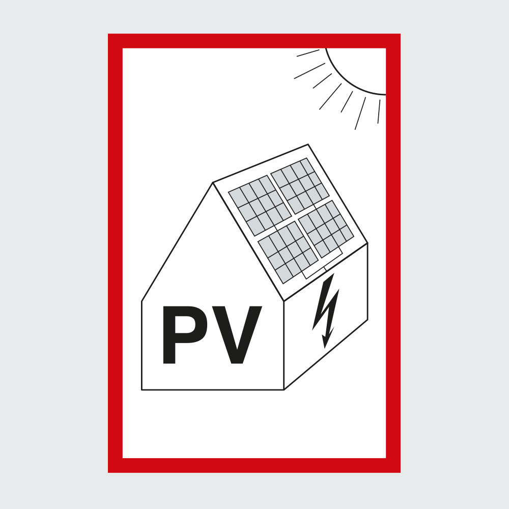 Hauptbild der Kategorie Hinweisschilder für Photovoltaik Anlagen: Klicken Sie auf das Bild, um zur Produktliste zu gelangen.