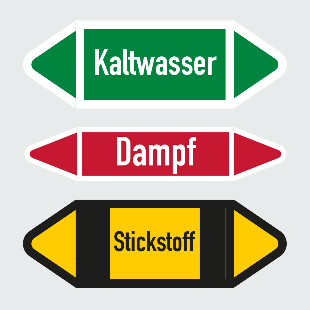 Hauptbild der Kategorie Rohrleitungsetiketten: Klicken Sie auf das Bild, um zur Produktliste zu gelangen.