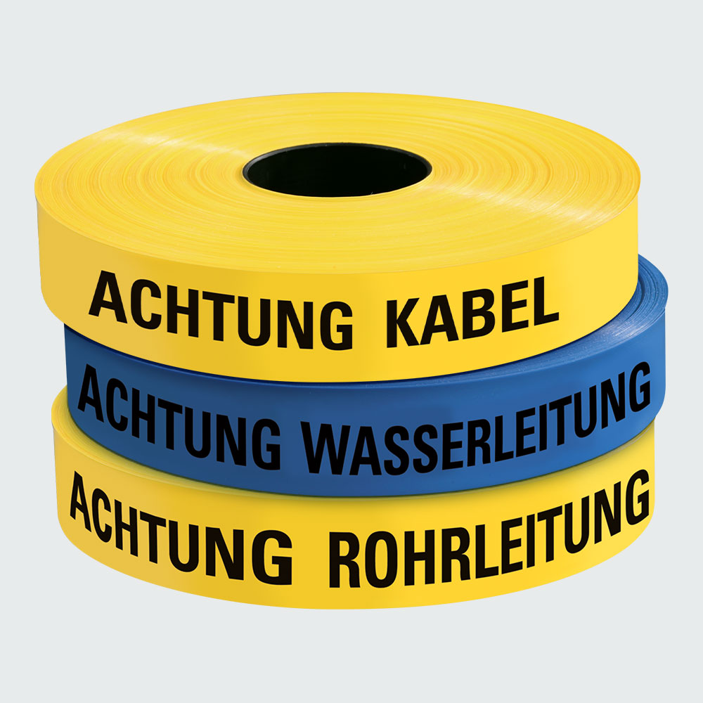 Hauptbild der Kategorie Trassenwarnbänder: Klicken Sie auf das Bild, um zur Produktliste zu gelangen.